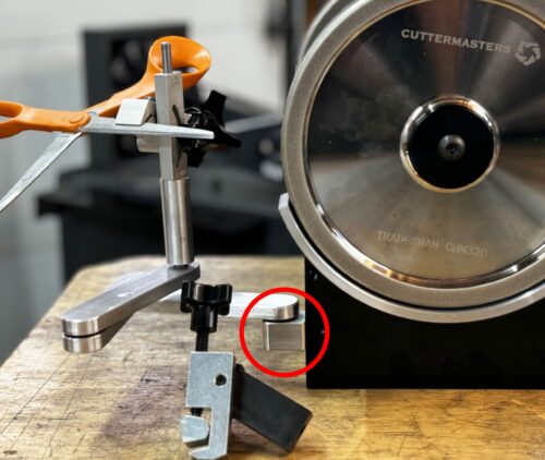 Bracket to mount Scissor Sharpening Arm