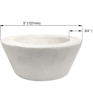 5″ 11A2 Cup, White Aluminum Oxide, 80 Grit with 3/4″ Face