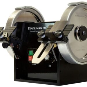 Tradesman Woodturner – Two 8″ Wheels with dual Mitre Rest Feed Plate - Flat or CR Corner Radius Wheels