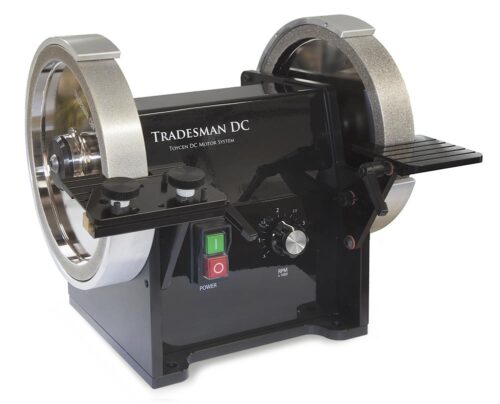 Tradesman Woodturner – Includes Two 8″ Wheels (Choose Grit), One Standard Rest and One Mitre Rest